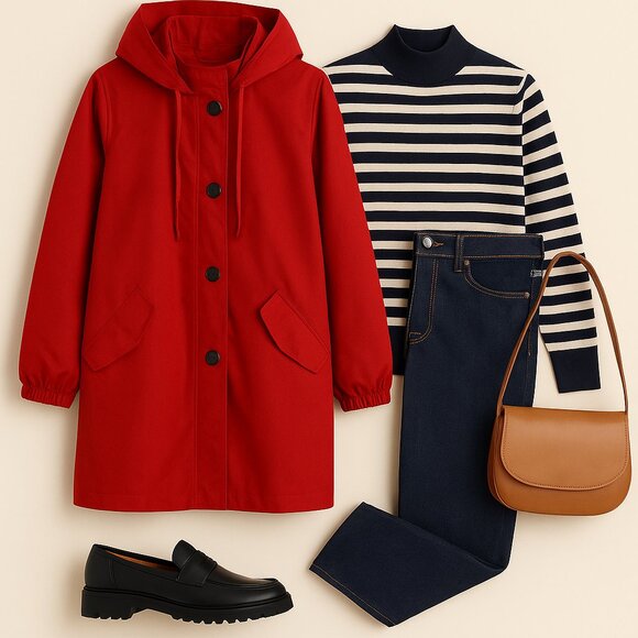 ☔️ Classic Chic Rain Jacket — Vintage Paris Design - Picture 6 of 14